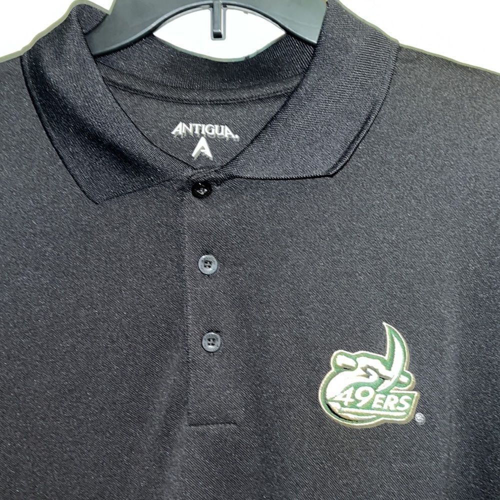 New Antigua Black University Charlotte UNCC 49ers Golf Polo Shirt XLT Tall Man